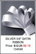 Weekly Deals Silver Satin Ribbon