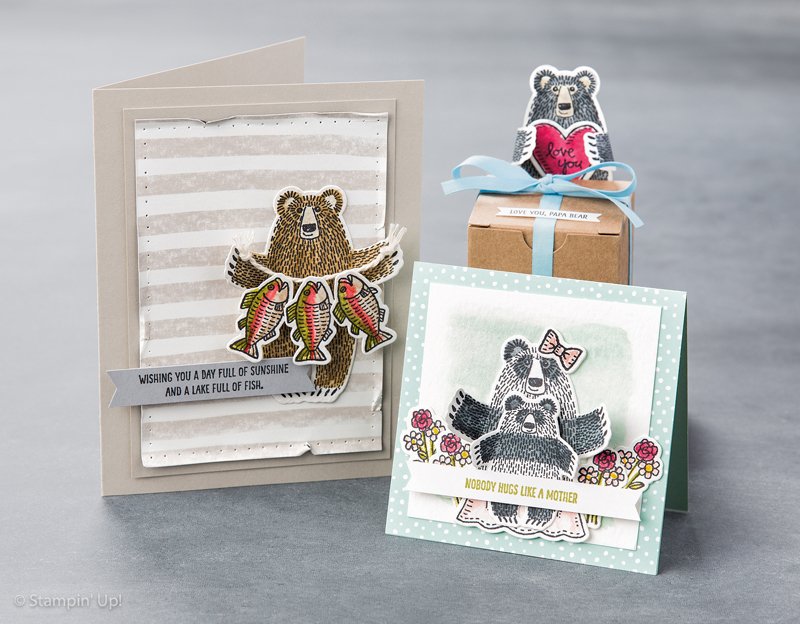 Samples using the Bear Hugs Framelits Weekly Deals