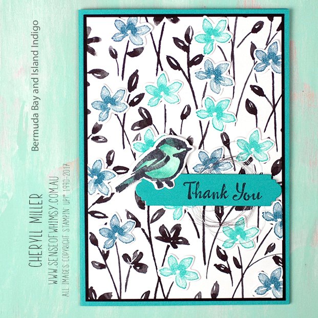 Petal Palette Blue Bird Square