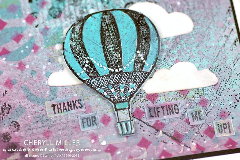 Close up of Lift Me Up Balloon