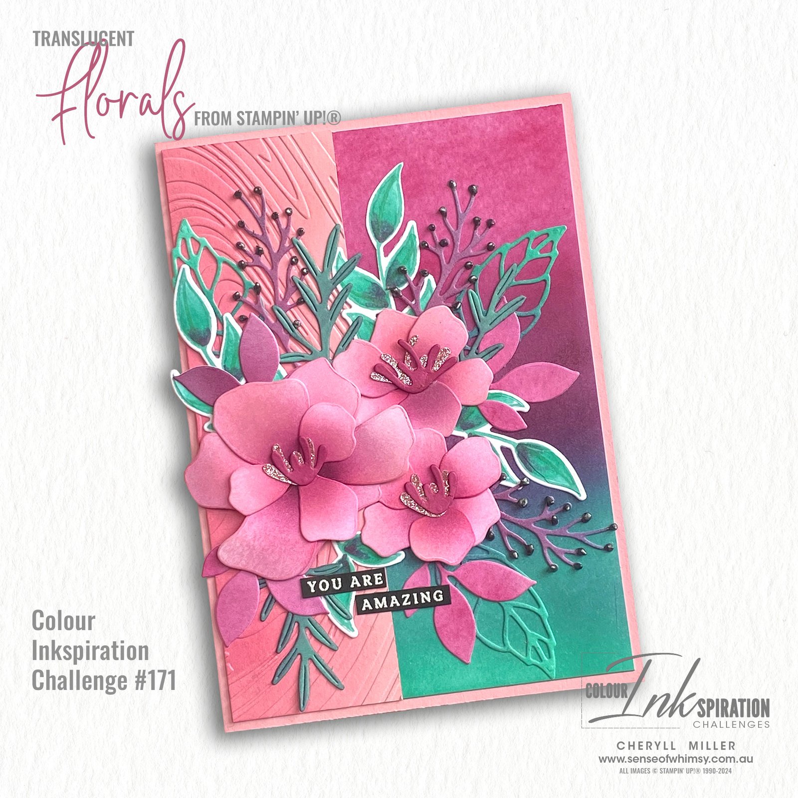 Translucent Florals Dies for Colour Inkspiration Challenge 171 - Sense ...