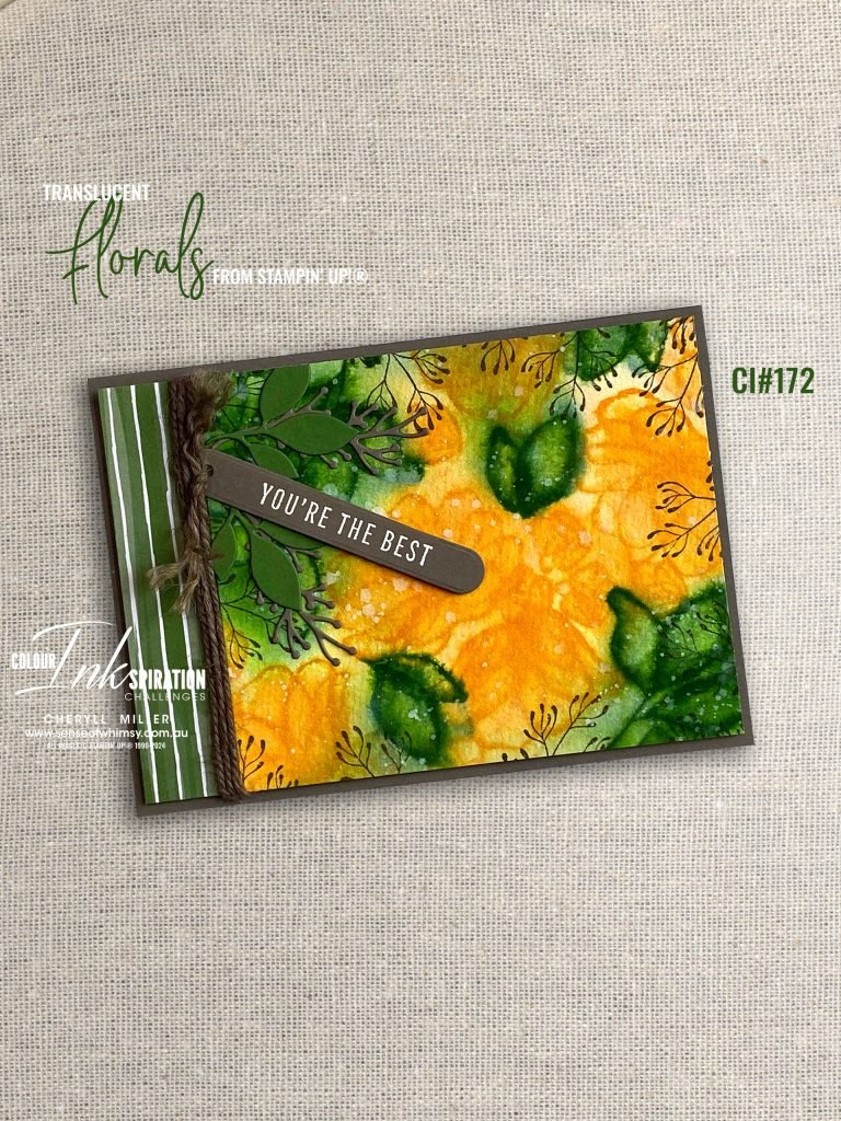 Watercolour with Stamps technique using Translucent Florals CI172