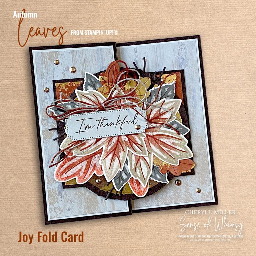 Autumn Leaves Joy Fold Card
