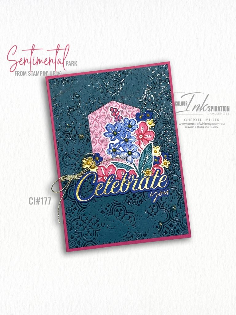 Sentimental Park Stamp Set for Colour Inkspiration Challenge 177