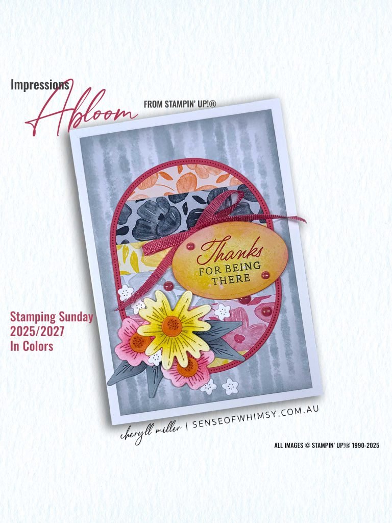 Impressions Abloom – Sketch and Colour Challenge – Stamping Sunday